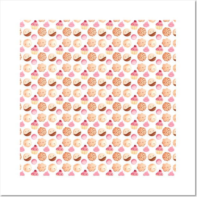 cute sweets pattern Wall Art by shoko